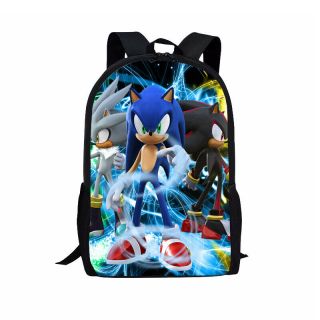 Sonic The Hedgehog 3d Print Backpack Boy Girl School Bookbag Travel Bag Casual
