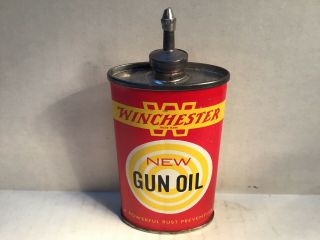 Vintage Winchester Oil Can Handy Oiler Lead Top Oz Gun 4 Rare Tin Wards Browning