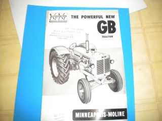 Minneapolis Moline Gb Brochure