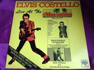 Rare Canada Promo 12 " : Elvis Costello Live At The El Mocambo Cbs Cdn 10