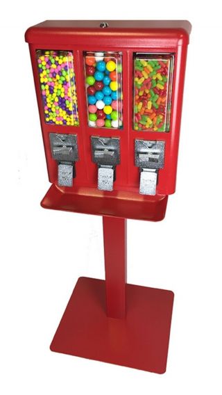 Triple Shop Gumball And Candy Vending Machine