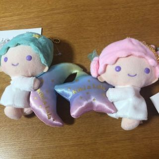 Sanrio Little Twin Stars Kiki Lala Plush Mascot Doll Set Moon & Star Japan