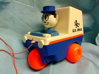 1963 Mr Zip Mailbox Pull Toy United States Postal Service Promotional Toy B71