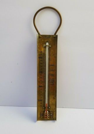 Vintage Brass Candy Thermometer Confectioner Cooking Tool Made In England