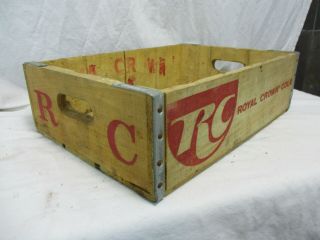 Vintage Rc Royal Crown Cola Wood Soda/ Pop Crate - Red Lettering Coke Pepsi 2