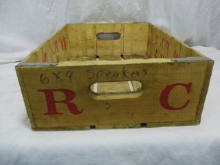Vintage RC Royal Crown Cola Wood Soda/ Pop Crate - Red Lettering coke pepsi 2 3