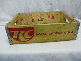 Vintage RC Royal Crown Cola Wood Soda/ Pop Crate - Red Lettering coke pepsi 2 4