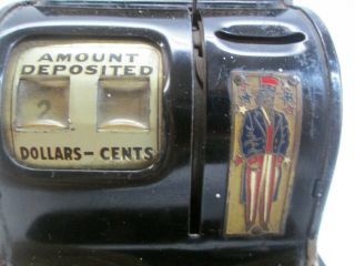 Rare Uncle Sam ' s 3 Coin Register Bank 1940 ' s WWII Model - Nickels - Dimes - Quarters. 4