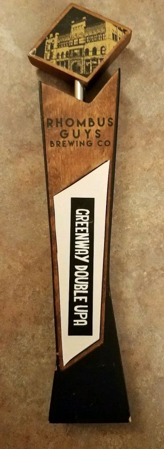 Rhombus Guys Brewing Co.  Greenway Double IPA Tap Handle 3