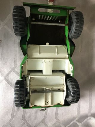 Vintage Early 1960 ' s Tonka All Metal Jeep Green 10” 7