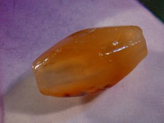 Ancient Agate 12 Sided Faceted Bead South East Asia India Burma Pyu 19.  4 By 11.  7
