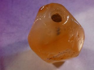 ANCIENT AGATE 12 SIDED FACETED BEAD SOUTH EAST ASIA INDIA BURMA PYU 19.  4 BY 11.  7 2