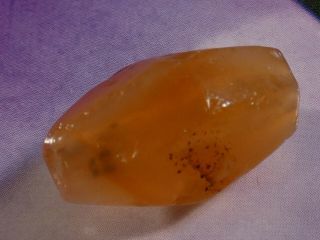 ANCIENT AGATE 12 SIDED FACETED BEAD SOUTH EAST ASIA INDIA BURMA PYU 19.  4 BY 11.  7 5