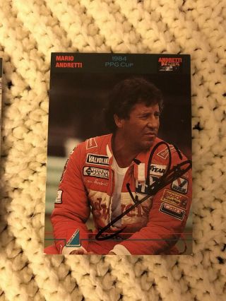 Signed Trading Card Indy 500 Car Mario Andretti Autographed