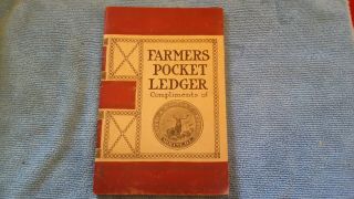 1906 Deere & Mansur Co.  Farmers Pocket Ledger Moline Illinois John Deere Vintage