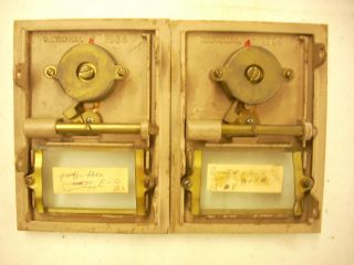 2 - Vintage 1966 Post Office box doors & frame 103 & 104,  Made by National Lock 2