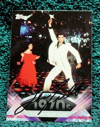 Saturday Night Fever Trading Card Autographed Hand Signed John Travolta