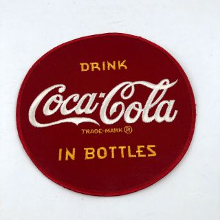 Vtinage Drink Coca Cola In Bottles Back Uniform Patch Large Round Embroidered