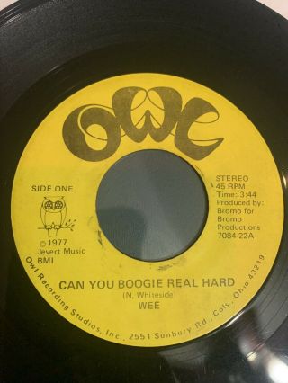 Rare Northern Soul Gem Wee “find Me,  Love Me” Owl Records Columbus,  Oh