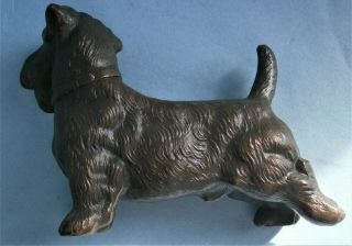 Vintage Metal Scottie Dog Figurine from the Early 1900 ' s 3