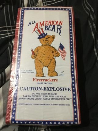 Firecracker Brick Label Dot American Bear Vintage