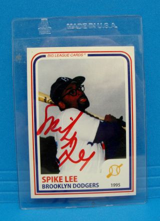 Rare Vintage Spike Lee Autographed Brooklyn Dodgers York Baseball Card