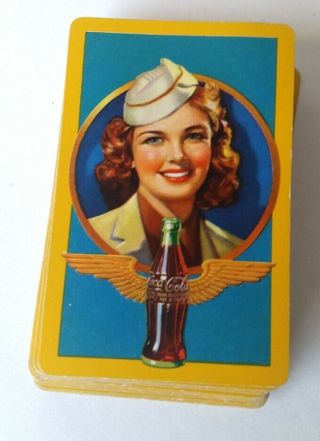 1943 Drink Coca Cola,  Airline Stewardess,  Deck Playing Cards,  No Jokers