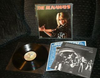 Rare Vintage Vinyl Lp: The Runaways - S/t The Runaways Rare Orig 1976 Release