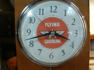 Vintage Gas Station Electric Clock Flying A Gasoline