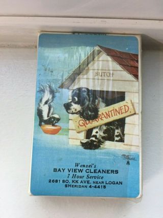 Vintage Advertising Playing Cards With Cocker Spaniel Dog Butch Albert Staehle