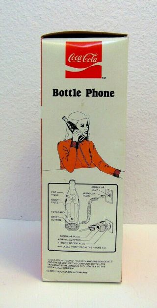 1983 Coca Cola Bottle Shaped Corded Phone Telephone 3