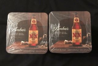 Dos Equis Xx Amber Beer Coasters Bar Mat - 2 Sided (2) Packs Of 100 (200 Total)