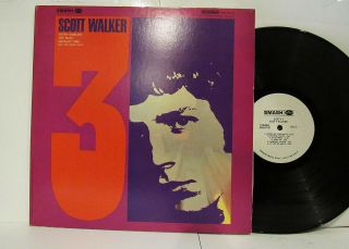 Scott Walker - 3 On Wlp White Label Promo Smash Rock Lp - Nm