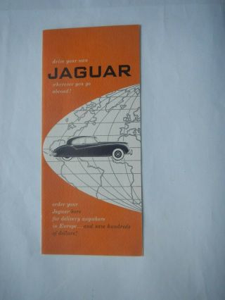 Jaguar Overseas Delivery Folder 1950s
