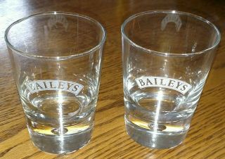 2 Baileys Irish Cream Bubble Bottom Rocks Glasses Barware Weighted Promo