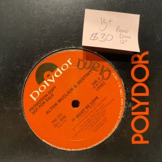 Alton Mcclain Destiny - It Must Be Love - Polydor 074 Promo 12 " Single Vg,