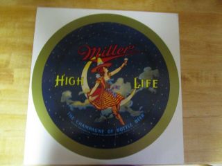 Miller High Life Girl In Moon Metal Sign Vintage Beer And Bar Décor