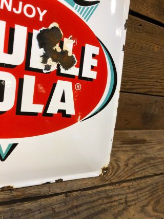 Vintage Double Cola Porcelain Soda Sign Pepsi Coke Coca Cola Dads Root Beer Gas 4
