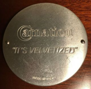Vintage Carnation Punch - Top Advertising Lid For Evaporated Milk Can