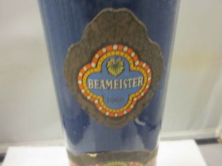Vintage Beameister Stoneware Bottle With Cork - Empty 1966 JAMES B BEAM 3
