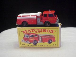 Vintage Matchbox Series No.  29 Lesney No.  29 Fire Pumper Truck w/Original Box 3
