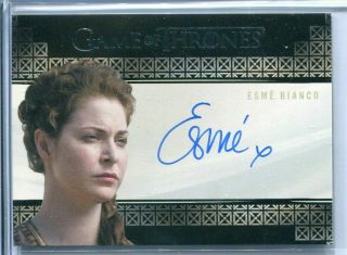 2019 Hbo Game Of Thrones Inflexions Esme Bianco (ros) Auto Autograph