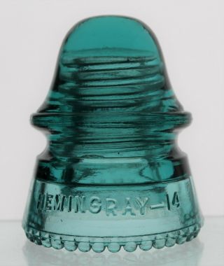 Blue Aqua Cd 160 Hemingray - 14 Made In U.  S.  A.  Baby Signal Glass Insulator