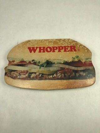 Vintage 1982 Burger King Whopper Hamburger Shaped Notepad Multicolor 120 Sheets