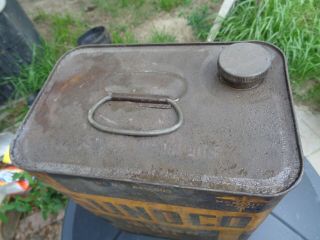 Vintage SUNOCO Motor Oil Can 2 gallons empty 4