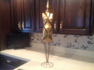 Vintage Mannequin Dress Form Store Display W/ Steel Base 33 " Tall