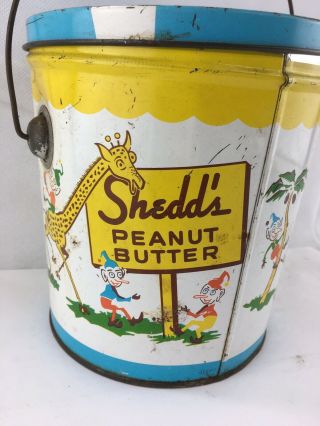 Vintage Shedds Peanut Butter Tin 5 Lbs
