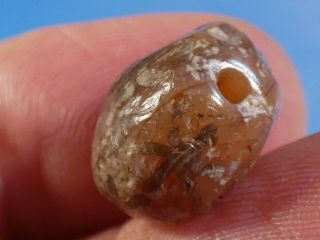 ANCIENT PYU - KUSHAN ETCHED AGATE CARNELIAN RARE COLOR DESIGN TAB 15 BY 10.  2 MM 2