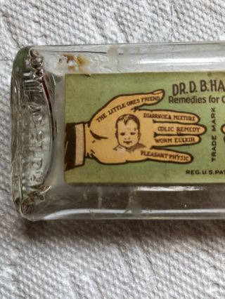 Dr.  D.  B.  Hand’s Remedies for Children,  Medicine Bottle,  Philadelphia,  PA 4