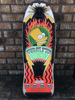 Bart Simpson Vehicle Of Destruction Skateboard Deck 1990